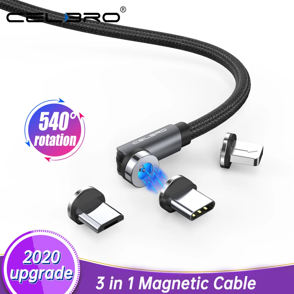 Micro Usb Type C Магнитный зарядный кабель 540 вращение магнетисе Kabel для Oneplus Nord Samsung Note 20