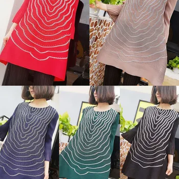 

MIYAKE pleated Wrinkle New Dresses Women's Wear Temperament Commuter Loose Dresses free shipping