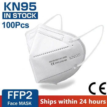 

kn95 mask FFP2 mask mask dust-proof and anti-pollution masque 5-50 pcs 5-layer filter safety soft breathable dust-proof masque