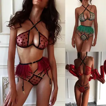 

Women Lace Sexy-Lingerie Nightwear Underwear G-string Babydoll Sleepwear Bra Set