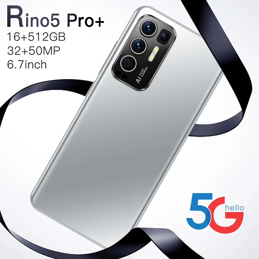 Vernee 6.7Inch Rino5 Pro+ Smartphone Snapdragon888 16+512GB Deca Core 6800mAh Mobile Phone Dual SIM Face Unlock Newest Cellphone