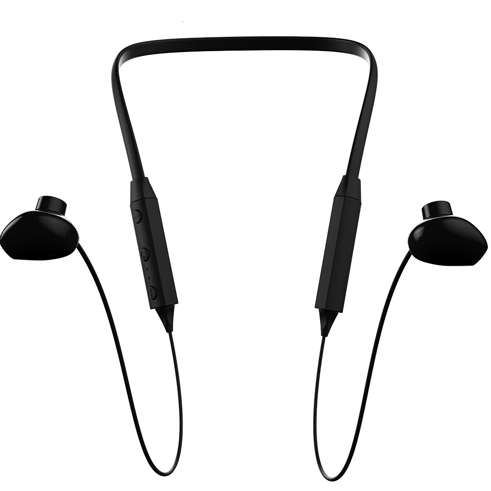 blcak Bluetooth гарнитура, Беспроводные спортивные водонепроницаемые магнитные стерео наушники с микрофоном, спортивные наушники для бега, велоспорта для телефона - Цвет: blcak