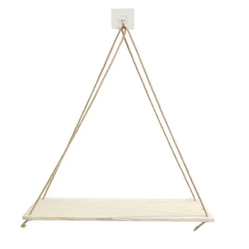 

Twine Wooden Wall Shelf Flower Pot Rack Nordic Style Storage Rack Room Storage Swing Shelf Home Wall Hanging Pendant Ornaments
