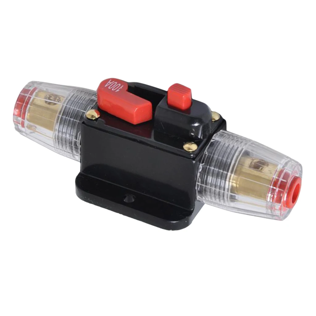 DC 12V 100A In-Line Circuit Breaker Fuse Car Stereo/Audio Protection 100 AMP