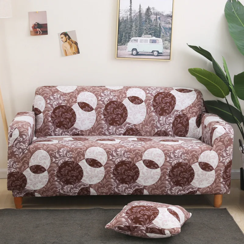 Europe Endless Print Sofa Cover Elastic Spandex Antidust Sectional