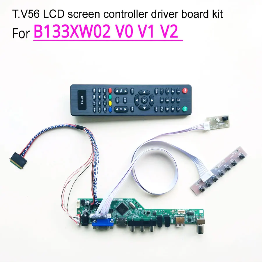 Контроллер для B133XW02 V0 V1 V2 1366*768 T.V56 карта управления дисплеем VGA USB AV RF панель