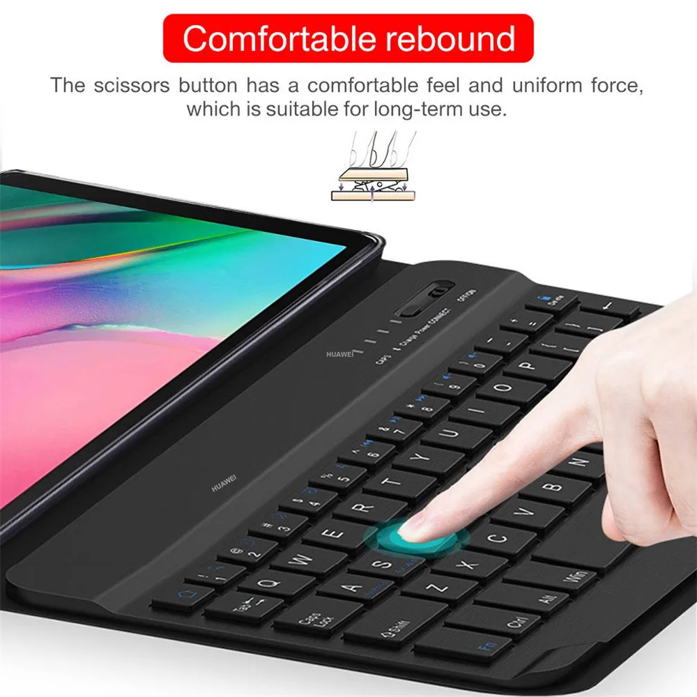 Портативный Съемный Bluetooth клавиатура с подсветкой кожаный чехол с карандашом держатель для iPad 10," 7го поколения z1022