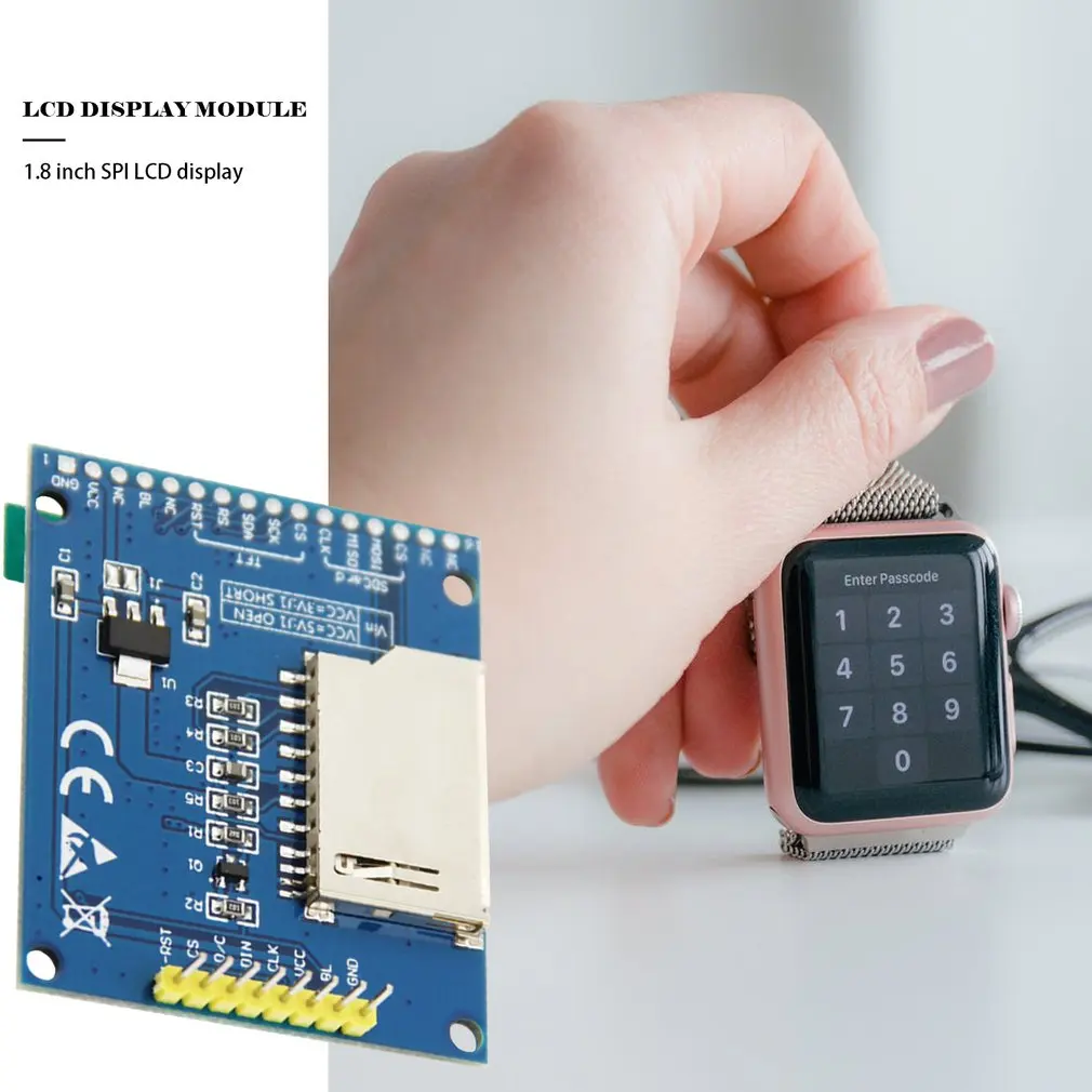 1.8inch TFT SPI Serial LCD Resolution 128*160 1.8inch LCD Display Module with SD Card Slot 2 White LED Driver IC ST7735S