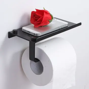 

Polish Toilet Paper Holder 304 Stainless Steel Tissue Holder Mobile Phone Bathroom Paper Roll Rack Wall Mount Bathroom Product