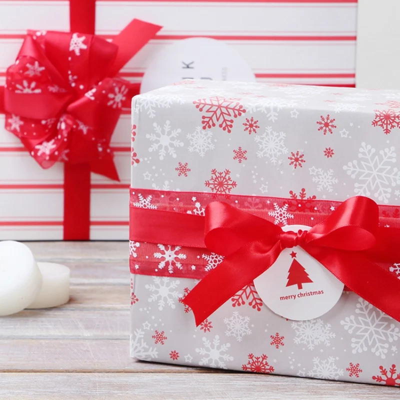

Polyester Printing Christmas Ribbons DIY Xmas Party Wrapping Decorations Christmas Gift Box Supply