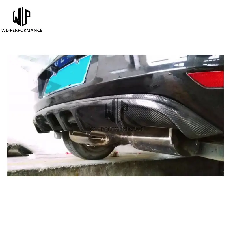 Golf 7 MK7 карбоновый задний бампер диффузор Средний два из выхлопной губы для Volkswagen Golf 7 MK7 14-Uitting R20 14-UP