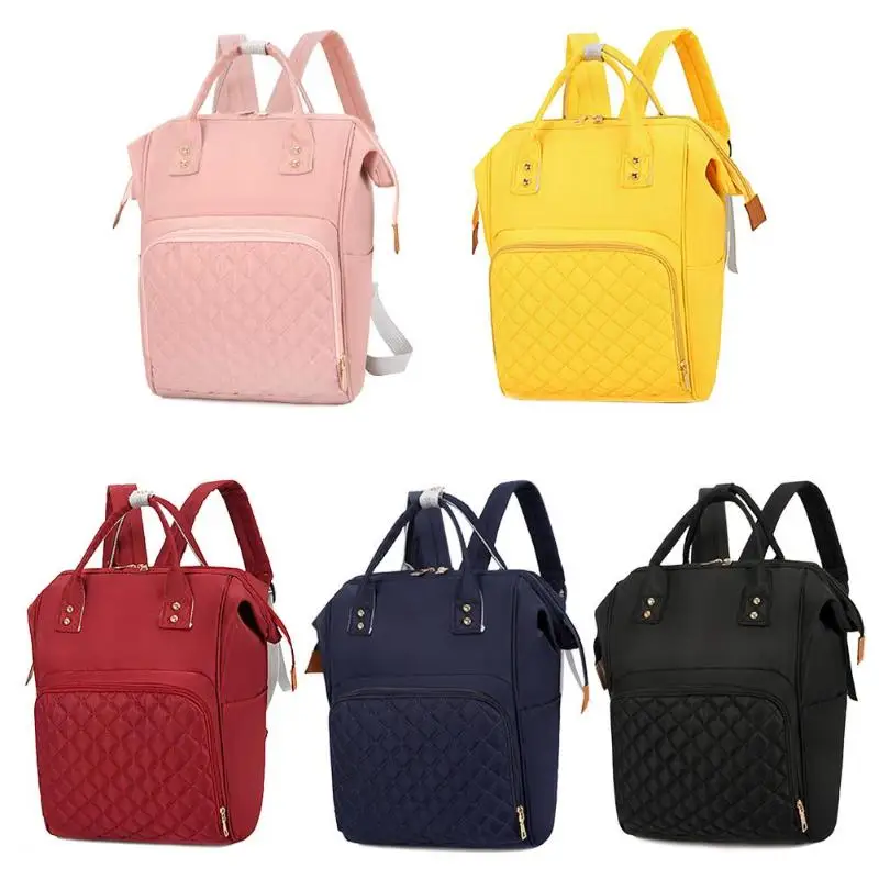 Одноцветные дорожные рюкзаки для мам, большие нейлоновые подгузники для беременных, сумки с верхней ручкой