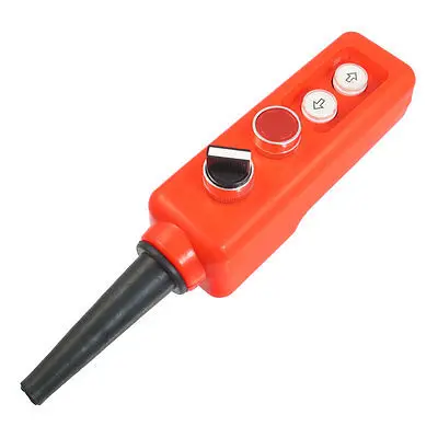 

3-Position Selector Momentary Up Down Red Button Hoist Crane Pushbutton Switch