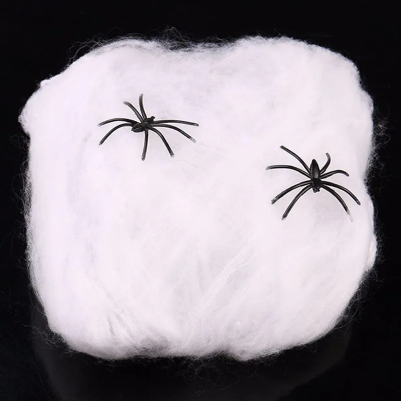 

Props Spider Web Cotton Scary Haunted house Garden Decoration Stretchable Horror House Bar