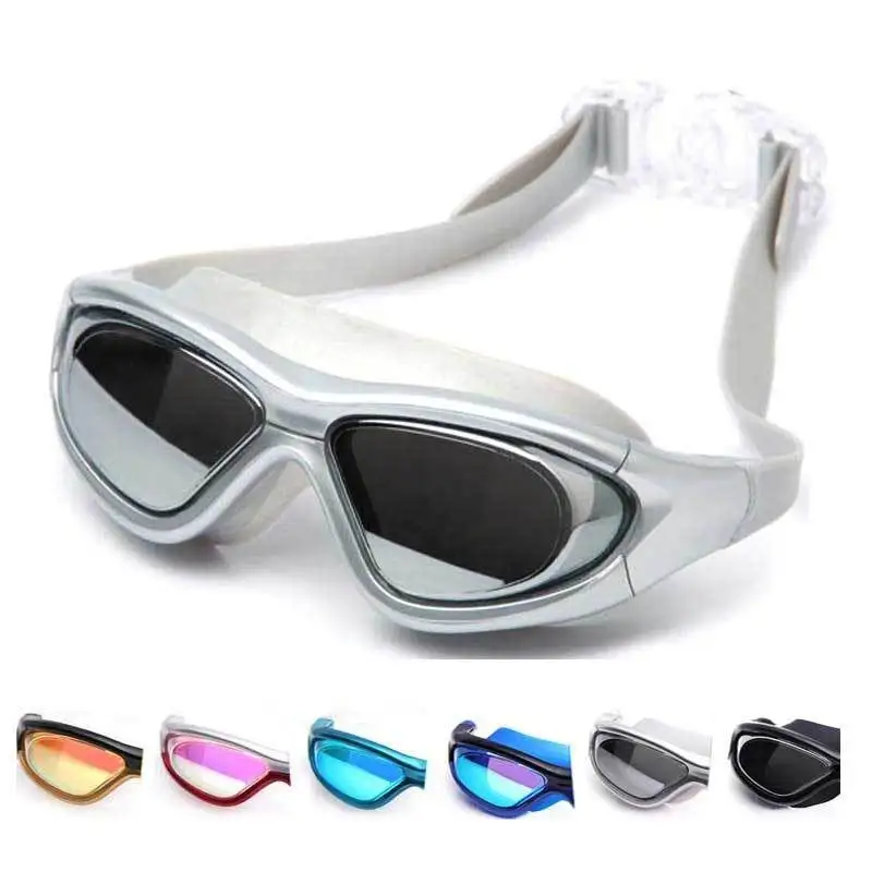 

Swimming Goggles for Both Men And Women Fashion Electroplated Large Frame Goggles High-definition Anti-fog Swimming Eye Protecti