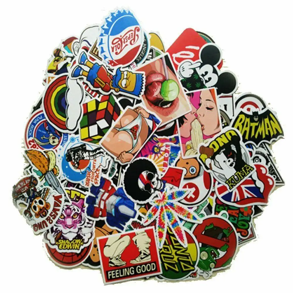 

100Pcs Funny Car Decals And Graphics Auto Styling Stickers For Jeep Cherokee Emblem Automobiles Exterior Accessories Hockey Logo