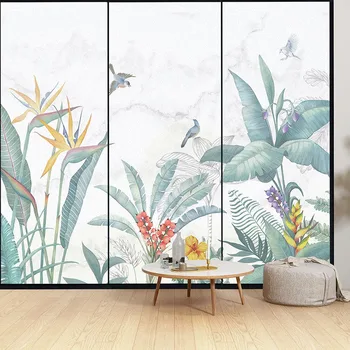 

Custom Size Static Cling Glass Covering Plants PVC Home Decoration Water-Proof Privacy Protection Frosted Stained Window Film