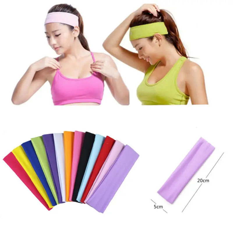 

2019 Taffeta Headband Headband Yoga Hair Band Gym Basketball Sport Stretch zweetband hoofd Universal