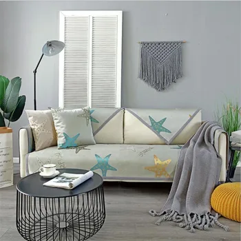 

Summer Cooling Ice silk starfish pattern sofa cover Dirt-proof Sofa Protect Pet Dog Mat Slipcover Anti-dirty Cushion Breathable