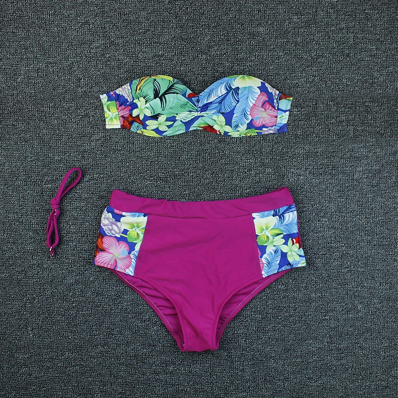 Push Up Bikini 2020 New Swimwear Women Print Floral High Waist Bikini Set Swimsuti Swimming For Suits Female Biquini Two Piece Push Up Bikini 2020 New Swimwear Women Print Floral High Waist Bikini Set Swimsuti Swimming For Suits Female Biquini Two Piece