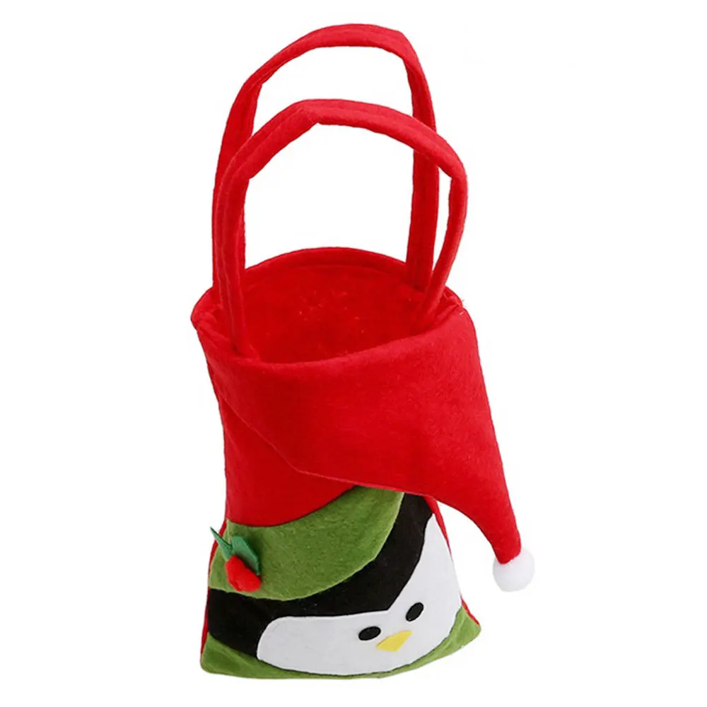 Penguin Christmas Apple Fruit Candy Gift Bag Pouch Wrapping Kids Party Portable - Цвет: Penguin