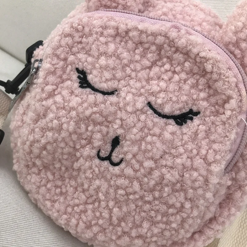 

Autumn And Winter New Style Cool bai da xiao round Bag Women's Korean-style Cute Lamb Crossbody Bag GIRL'S Velvet Bag