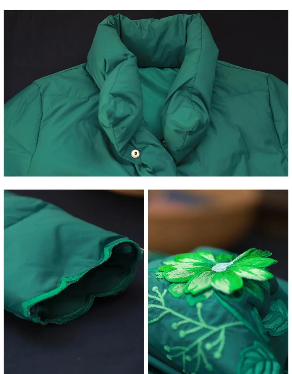 LZJN Women's Winter long Down Coat Jacket Embroidery Ultra Light Warm White Duck Down Coat Female Outerwear Parka Пуховик (25)