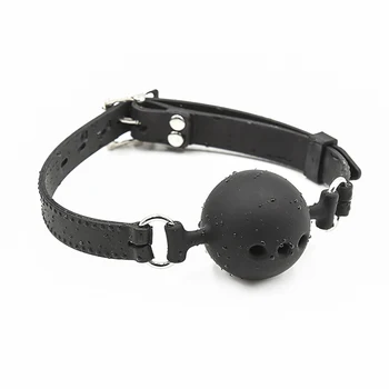 Sale Soft Safety Silicone Open Mouth Gag Ball BDSM Bondage Slave Ball Gag Erotic Sex Toys For Woman Couples Adult Sex Games 4