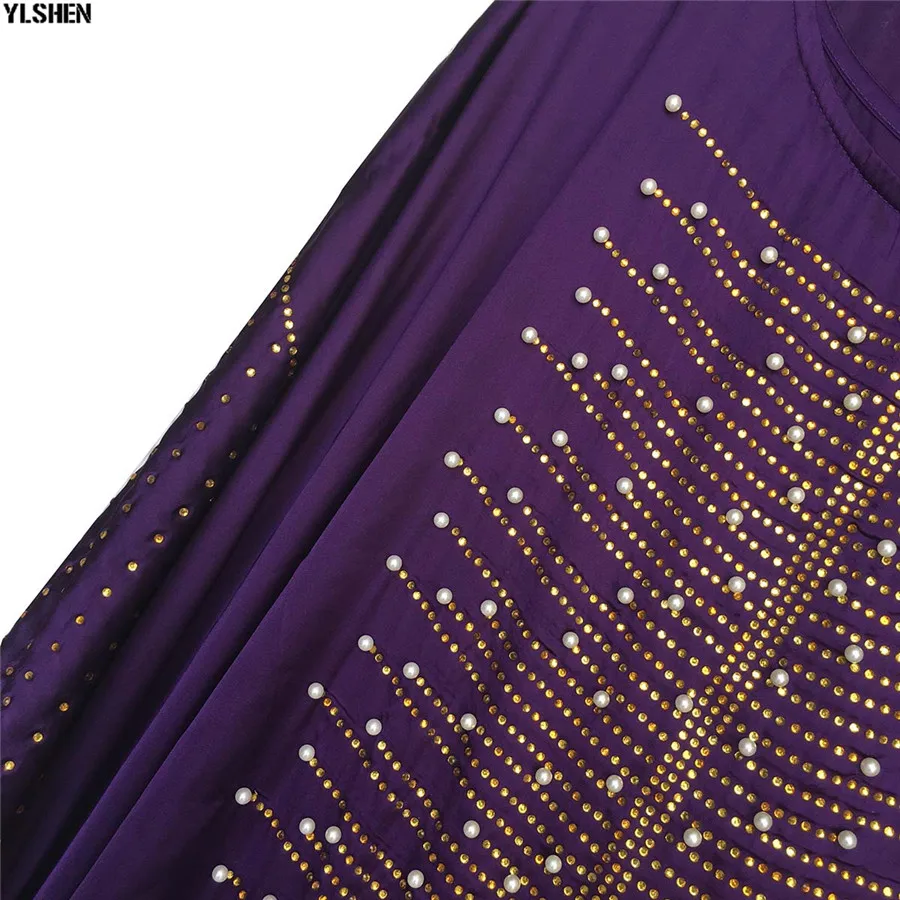 Silk Satin African Dresses for Women Dashiki Diamonds African Clothes Bazin Robe Boubou Africain Africa Dress Headtie Head Wraps 06