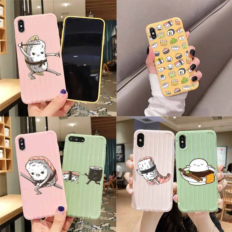 Чемодан на колесиках keep calm eat суши текстурный чехол для телефона iPhone 11 Pro Max X XS MAX 8 7