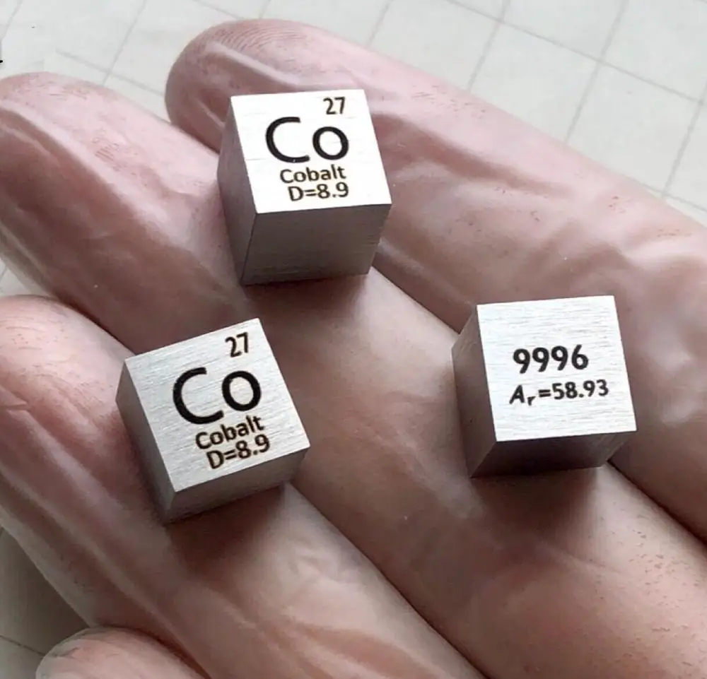 Co Cobalt Pure 99.96% 8,8 г резной элемент периодически Органайзер в форме Куба 10x10x10 мм