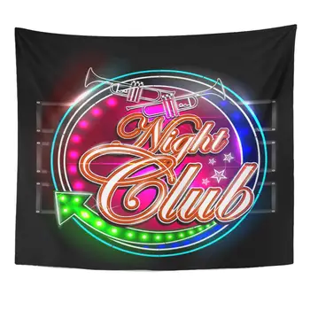 

Clubbing of Neon Light Signboard for Night Club Celebration Concert Contemporary Home Decor Tapestry Wall Hanging