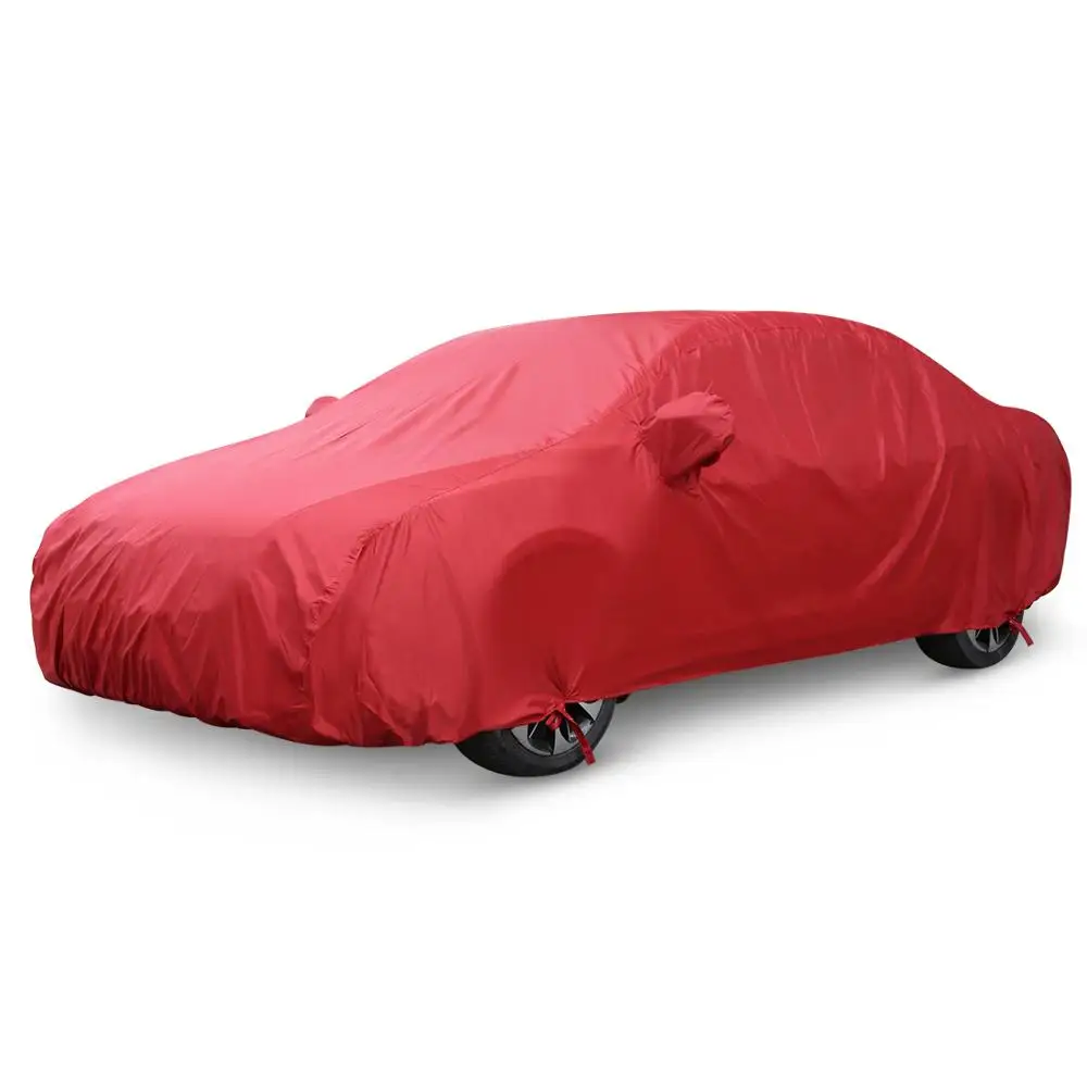 X Autohaux-cubiertas de Exterior para coche, impermeables, antipolvo, para lluvia, nieve, Anti UV, calor, 490X180X160cm, 3XL, rojo y negro