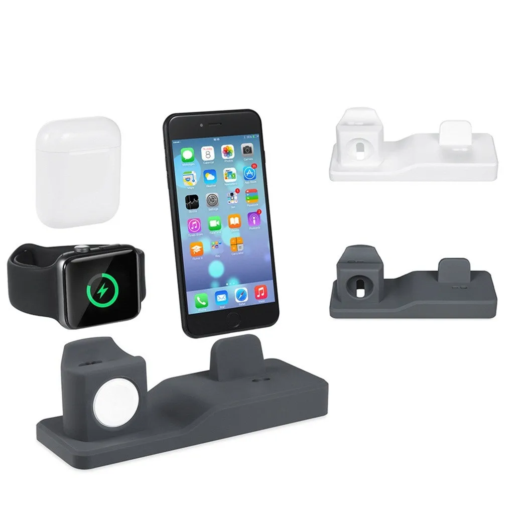  Carprie Charging Stand Dock Station Charger Holder for iPhone 11/Pro/Pro Max for iWatch 1/2/3/4/5 f