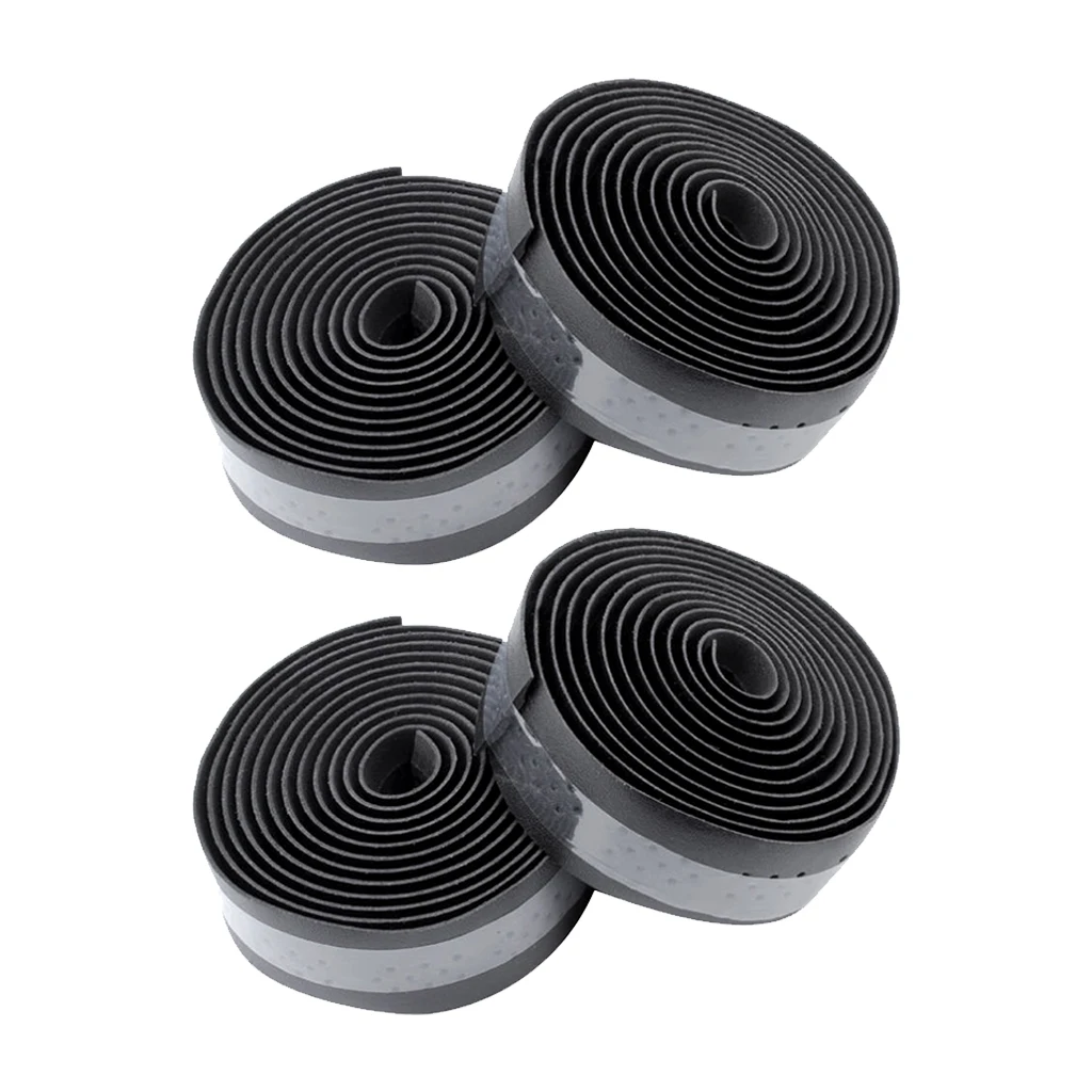 4 Count 75 x 1.2 inch Bike Handlebar Tape EVA PU Bicycle Bent Bar Grip Wrap for Fishing Rods