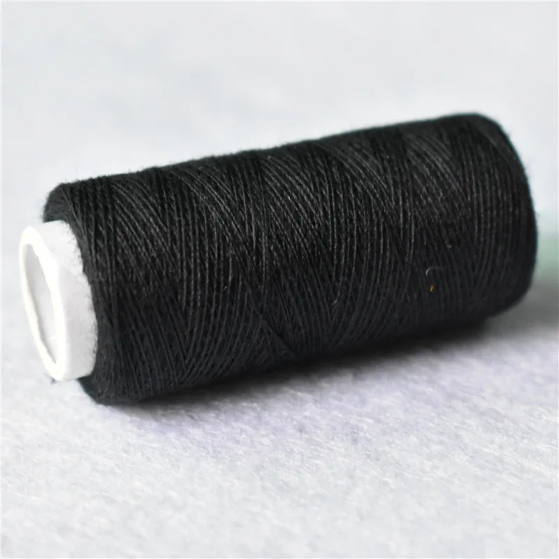 Black 1pc Нить hilos para bordar, нить для вязания крючком, полиэстер, эластичные швейные принадлежности, 1 шт., 200 ярдов - Цвет: Black 1pc