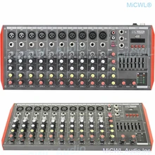MG12 12 Canali Mixer Professionale per DJ Audio Console es Suono Effetti di Miscelazione Bluetooth Portatile 7 Band EQualizer Suono Dal Vivo
