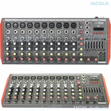 Mezclador profesional MG12 de 12 canales, consola de Audio para DJ, mezcla de sonido, Bluetooth, portátil, ecualizador de 7 bandas, efectos de sonido en vivo