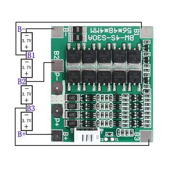 

4S 30A 12.8V w/Balance 3.2V LiFePo4 LiFe 18650 Battery BMS Protection PCB Board