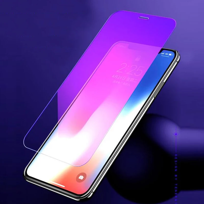 Закаленное стекло для iPhone 11 Pro Max XR XS X с защитой от синего излучения Apple SE 2020 8 7 6S 6