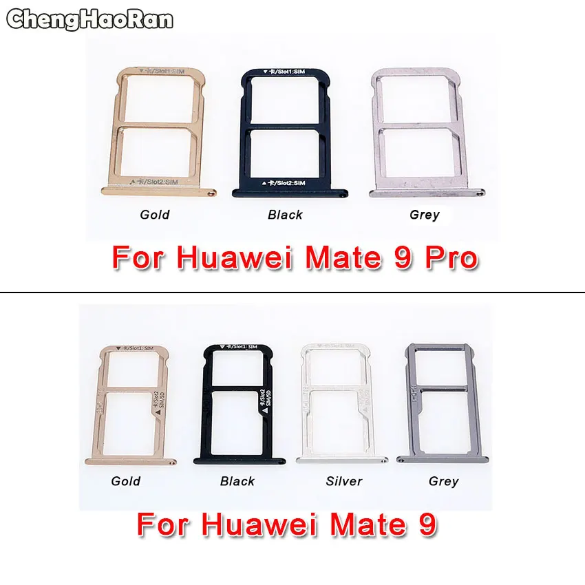 Chenghaoran For Huawei Mate 9 Mate 9 Pro 9pro Sim Card Tray Sim Micro Sd Card Slot Holder Adapter Replacement Sim Card Adapters Aliexpress