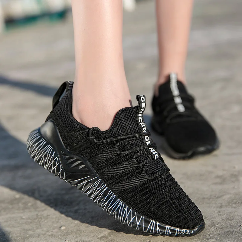

Spring Trendy Shoes 2019 New Style Couples Korean-style Versatile Fly-kit Mesh INS Super Fire Shoe BOY'S Athletic Shoes