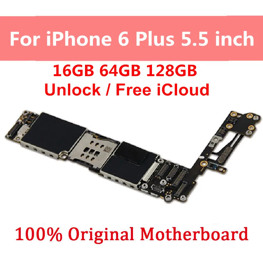 Оригинальная разблокированная материнская плата для iPhone 6 Plus с/без Touch ID 16 Гб 64 Гб 128 ГБ Логическая плата для iPhone 6 Plus 5,5 дюймов