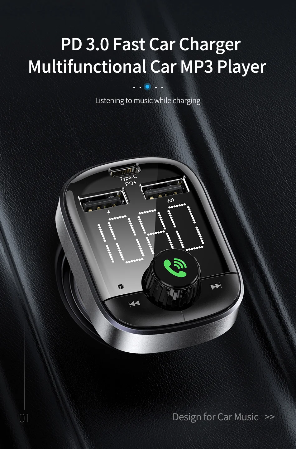 FLOVEME QC3.0 автомобильное зарядное устройство Bluetooth fm-передатчик автомобильный комплект для iPhone 11 Pro Max 3.6A Быстрая зарядка USB PD автомобильное зарядное устройство для телефона