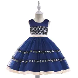 2019 летнее платье Детское торжественное платье с блестками платье принцессы Свадебное платье пачка для девочек импортные товары поколение