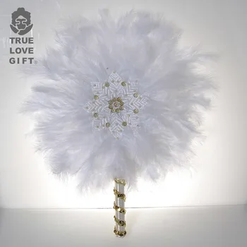 

Luxurious Wedding Feather Hand Fans Feather Fans for Wedding Party Gift Dropshipping TOP Wedding Decoration