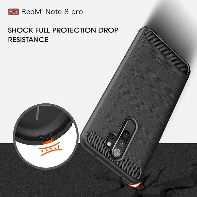 Силиконовый мягкий чехол для Xaomi Redmi Note 8 Pro Чехол из углеродного волокна для Xiaomi Redmi 7 A S2 Note 7 K20 Pro матовый чехол