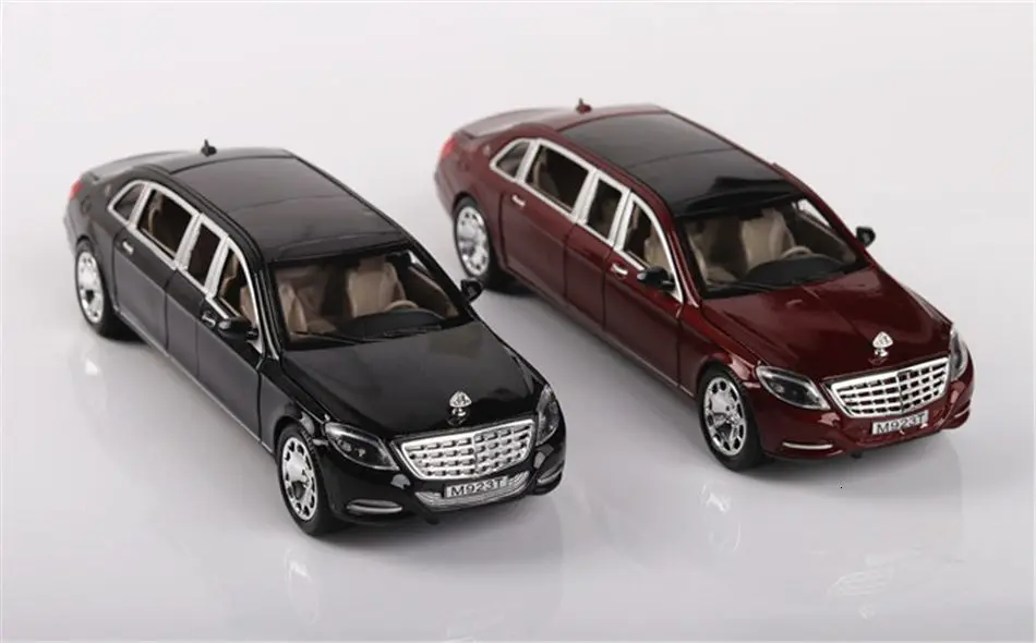 1/24 Maybach S600 металлическая модель автомобиля литая под давлением сплав высокая имитация, модели автомобилей 6 дверей можно открыть инерционные игрушки для детей Difts