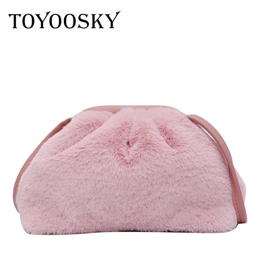 

TOYOOSKY Designer Winter New Cloud Shape Women Day Clutch Bag Pleated Dumpling Shoulder Messenger Bag Lady Crossbody Handbag