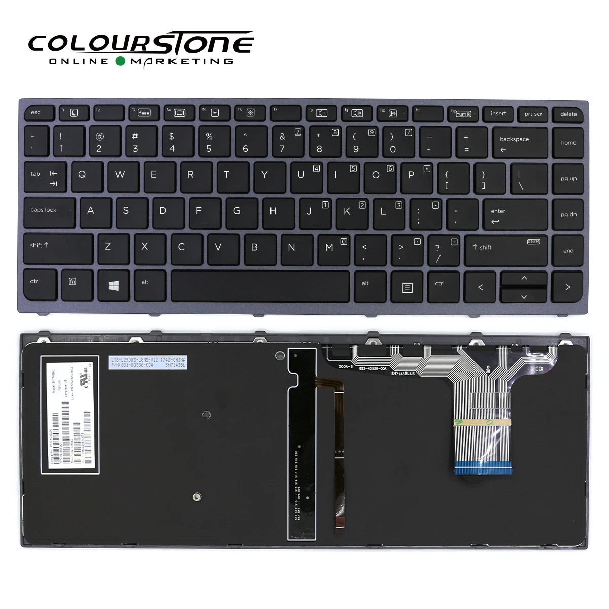US English Backlit Keyboard for HP Zbook 15u G3 15u G4 